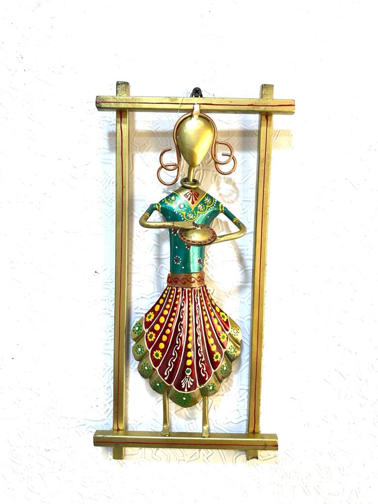 Musicians Standing Lady In Frame Metal Art Exclusive Designs From Tamrapatra