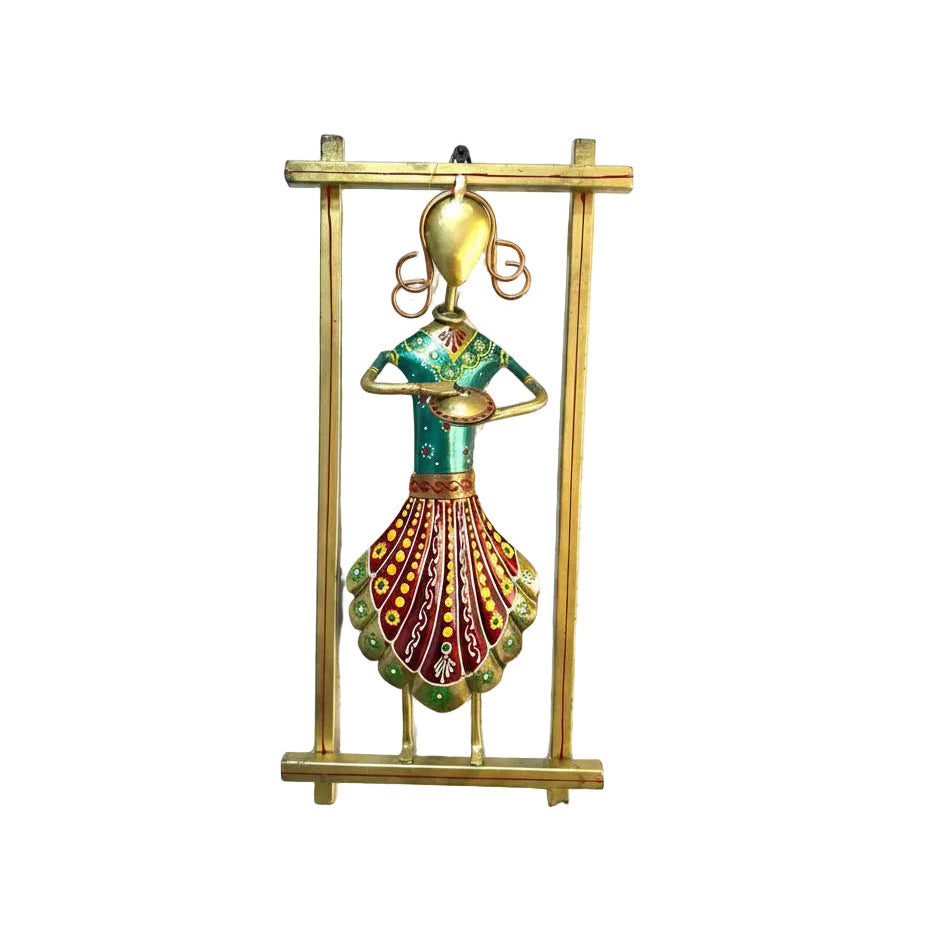 Musicians Standing Lady In Frame Metal Art Exclusive Designs From Tamrapatra - Tamrapatra