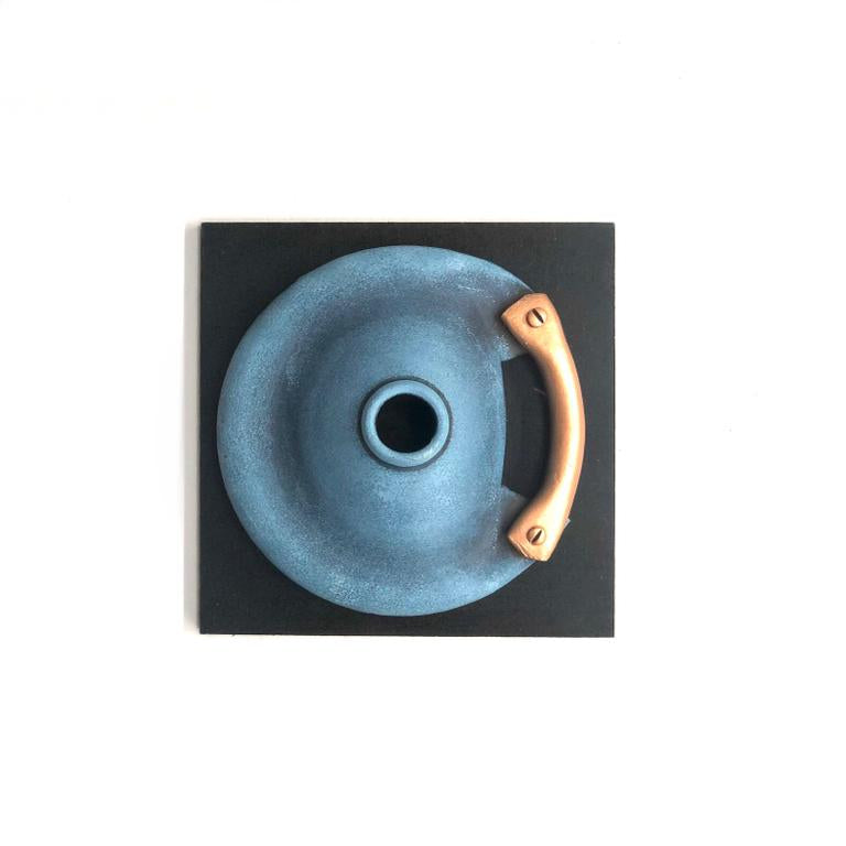 Blue Theme Geometrical Designer Creative Pots Wall Hangings Set Of 4 Tamrapatra - Tamrapatra
