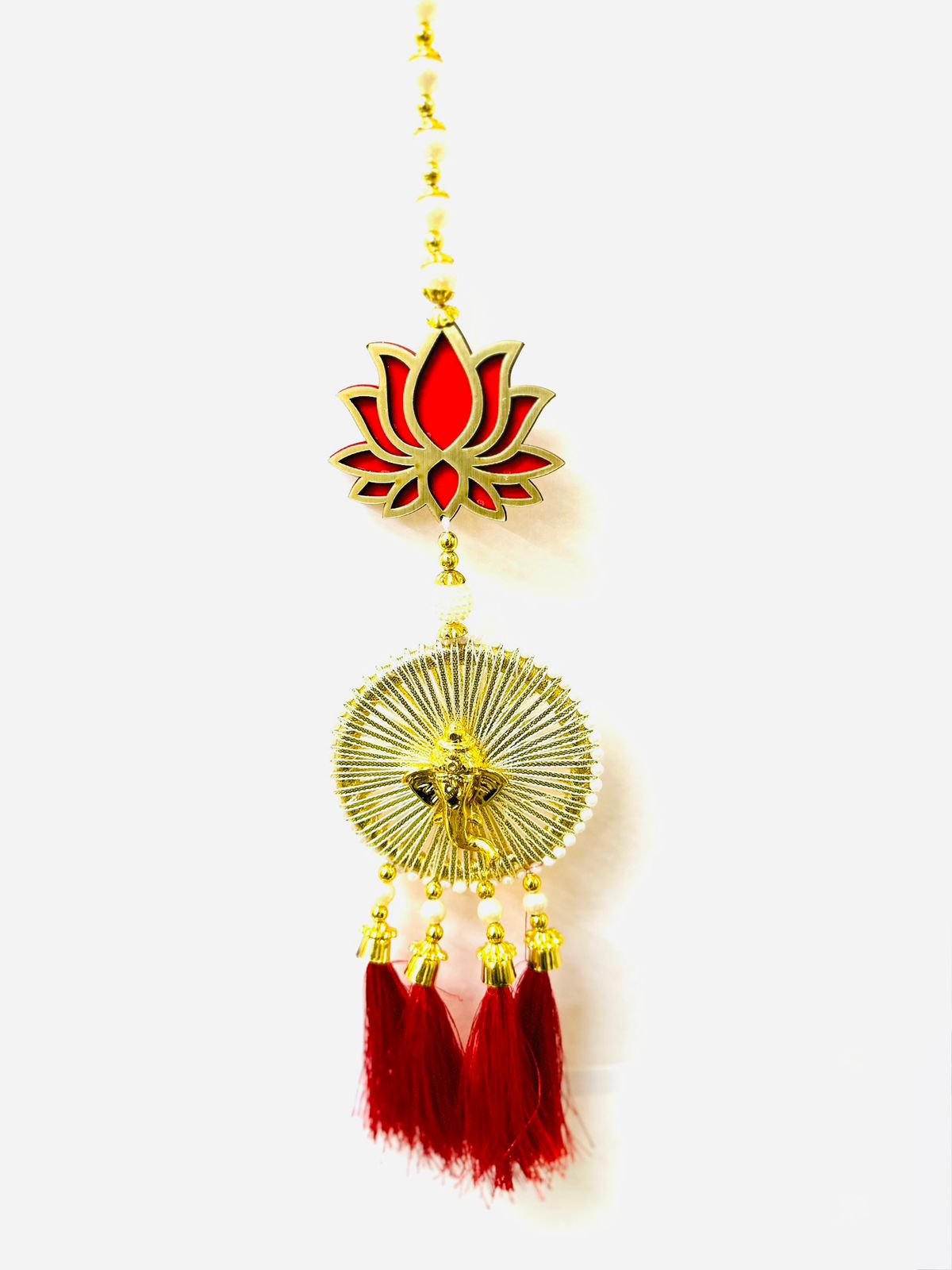 Lotus Ganesh Hangings In Set of 2 Décor Home Office With Danglers Tamrapatra