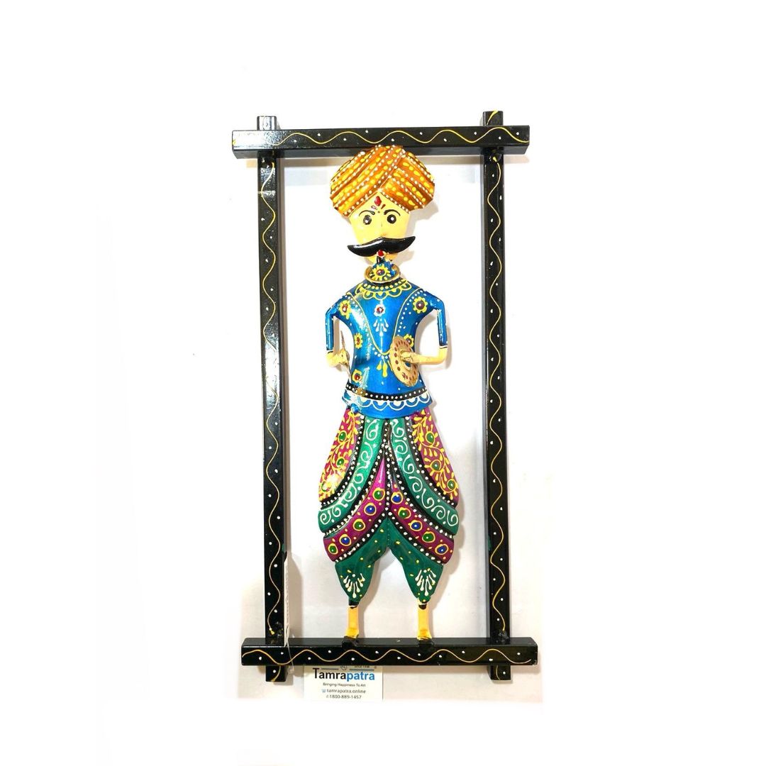 Turban Wearing Musician Indian Attire Traditional Theme Wall Art From Tamrapatra - Tamrapatra