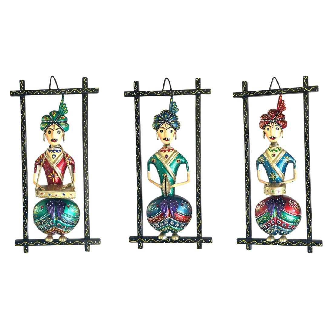 Face Musical Frame Style Indian Classical Musical Metal Wall Frame By Tamrapatra