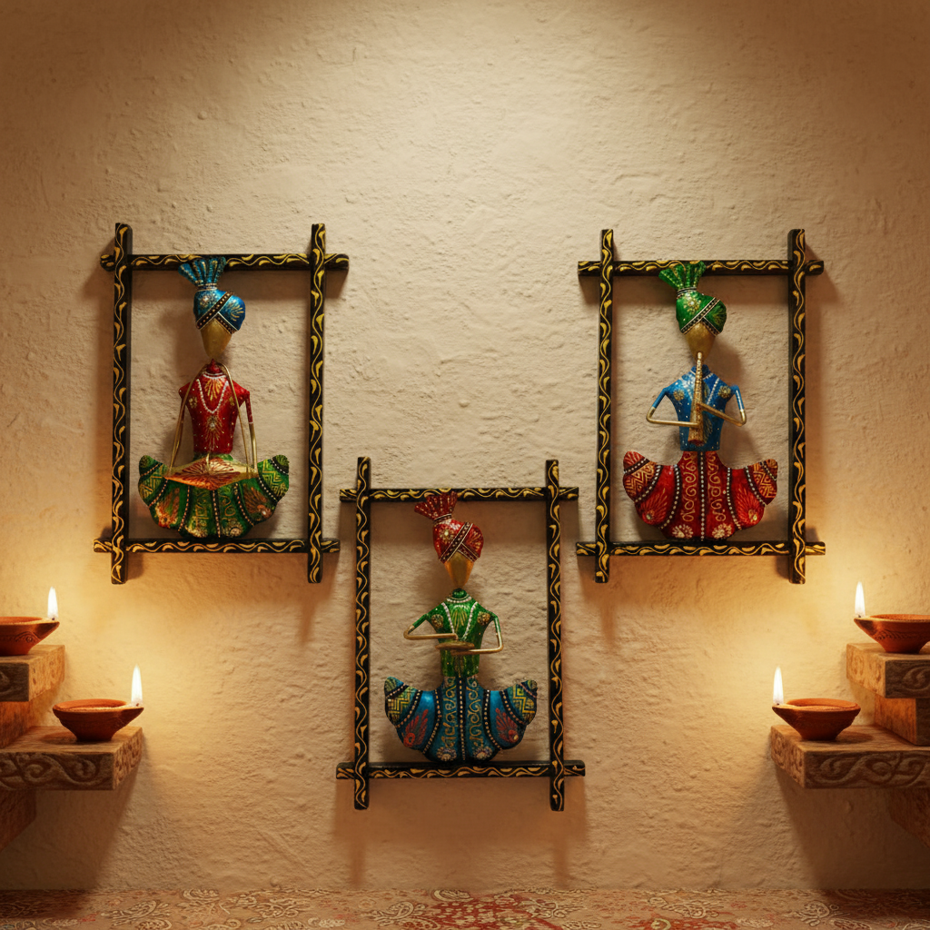 Musicians Hanging Metal Craftsmanship With Beautiful Colors By Tamrapatra