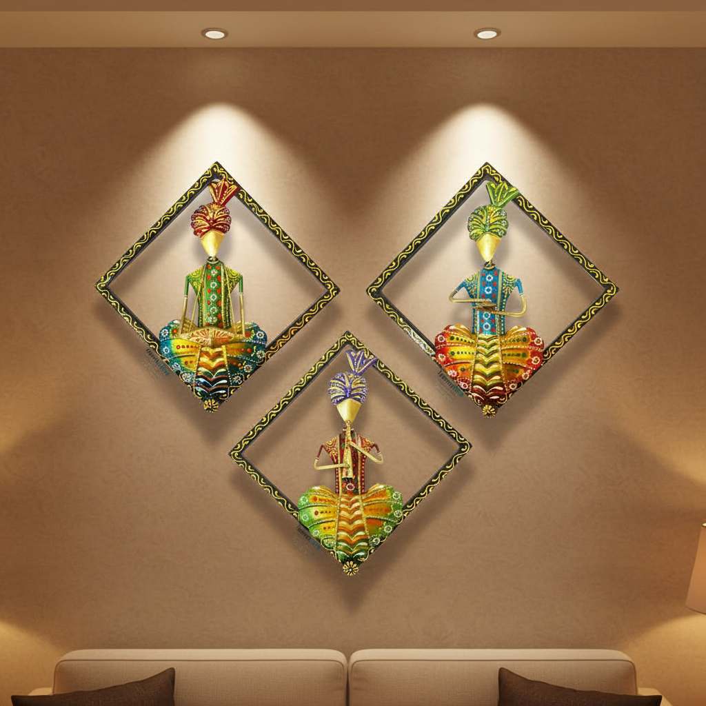 Black Musician In Frame Metal Arts To Enhance Your Walls Made In India Tamrapatra - Tamrapatra