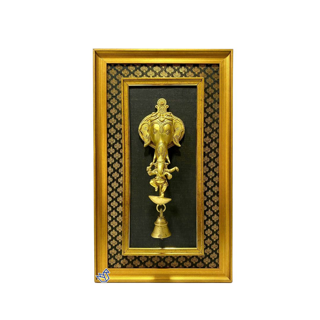 Brass Ganesha Elephant Style Frame Home Decoration Corporate By Tamrapatra