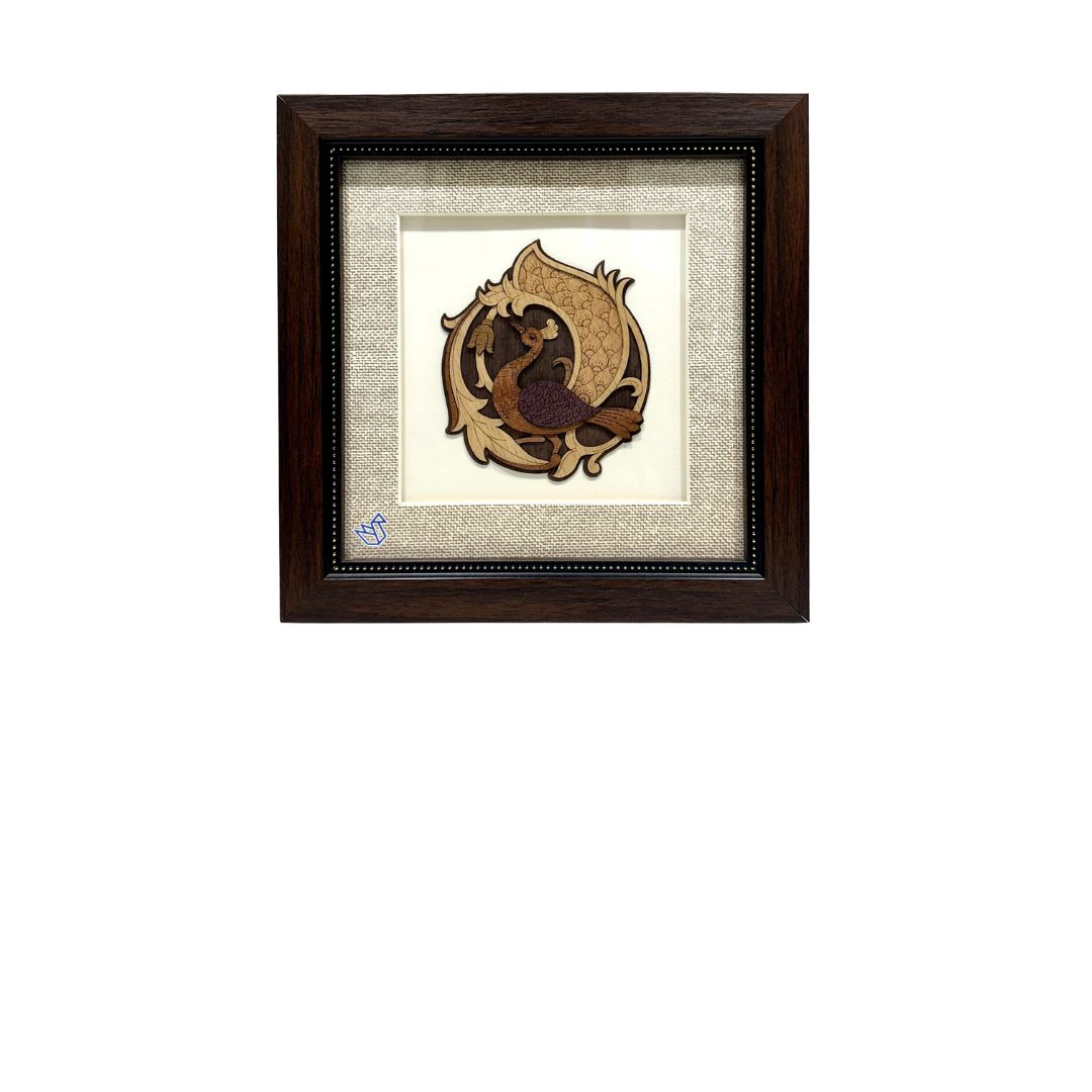 Vibrant Peacock Themed Wall Frame Handcrafted Wooden Creation By Tamrapatra