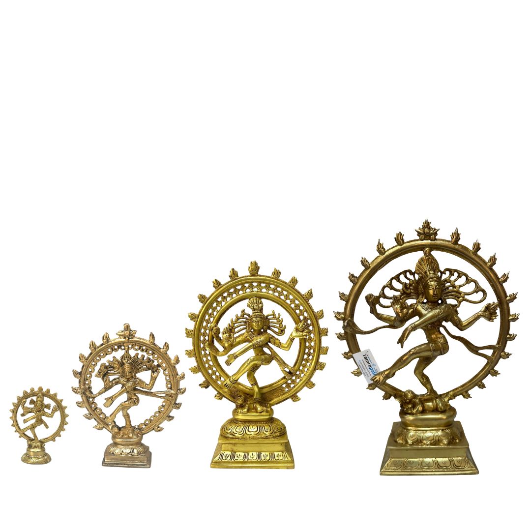 Natraj Brass Statue Creations Shiva As "Divine Dancer" Handcrafted From Tamrapatra