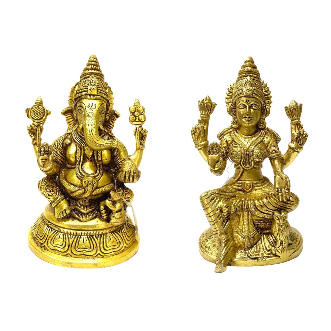 Detailed Carving By Skilled Artisans On Lord Ganesh Lakshmi Religious By Tamrapatra