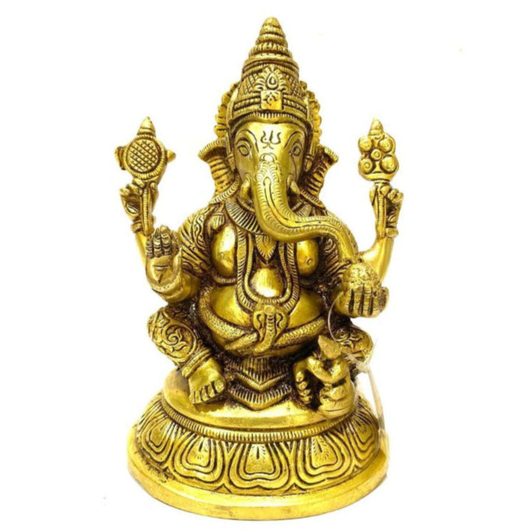 Detailed Carving By Skilled Artisans On Lord Ganesh Lakshmi Religious By Tamrapatra