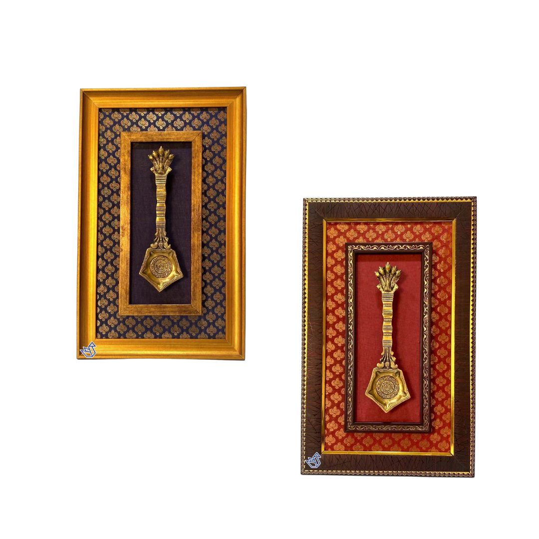 Sheshnag Spoon Designer Brass Frame In Vibrant Shades By Tamrapatra