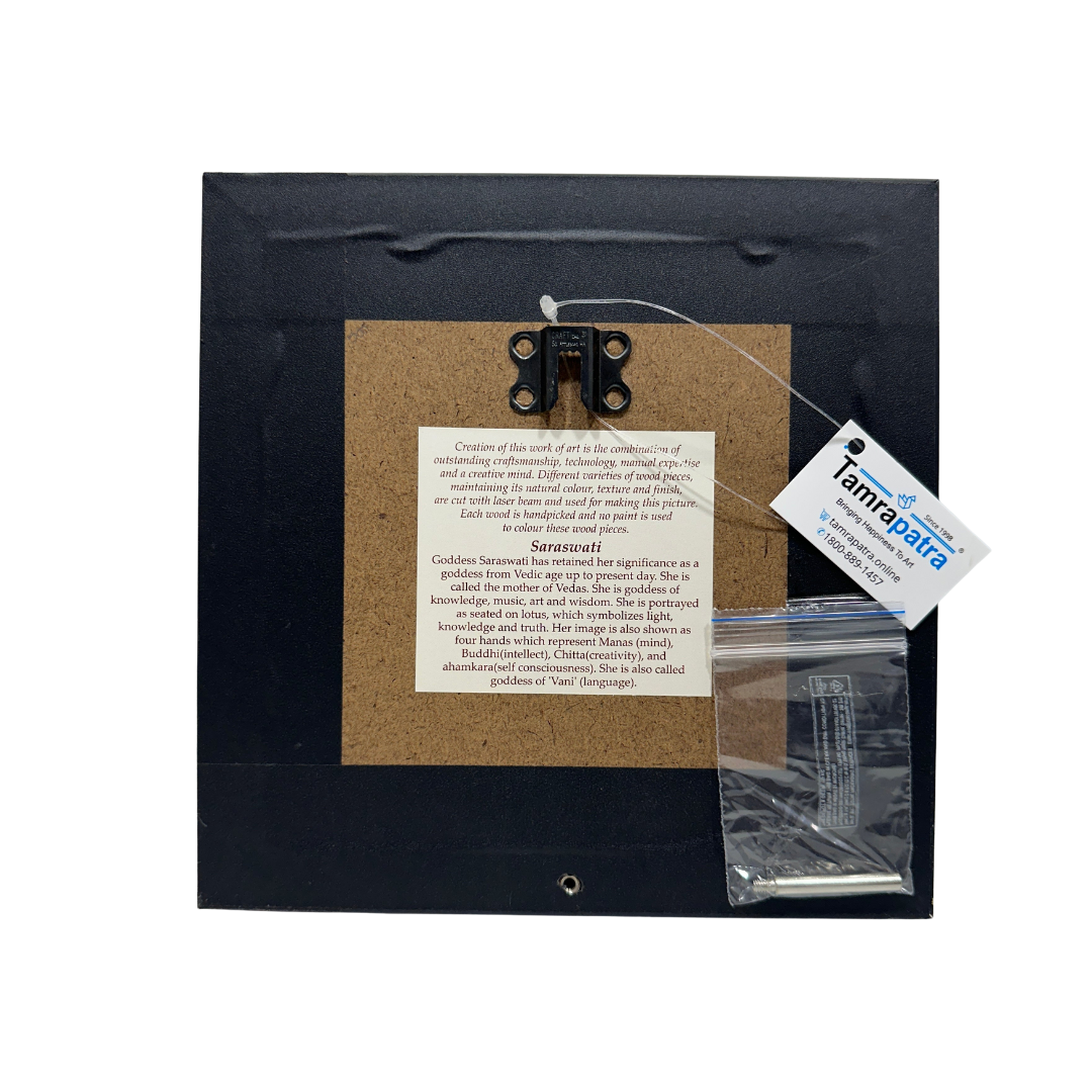 Lakshmi Ganesh Saraswati Deity Premium Wooden Art Frames At Tamrapatra