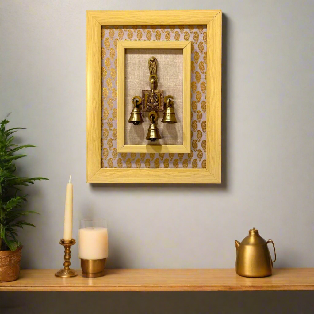 Hanging Bells Brass Handcrafted Wall Art For Homes & Office Decor By Tamrapatra