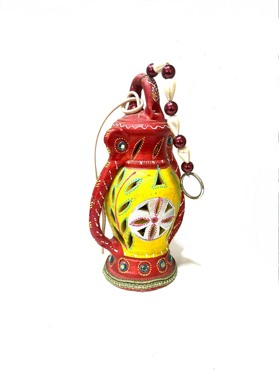 Artistic Lamps Clay Hand Painted Designed Home Decor By Tamrapatra