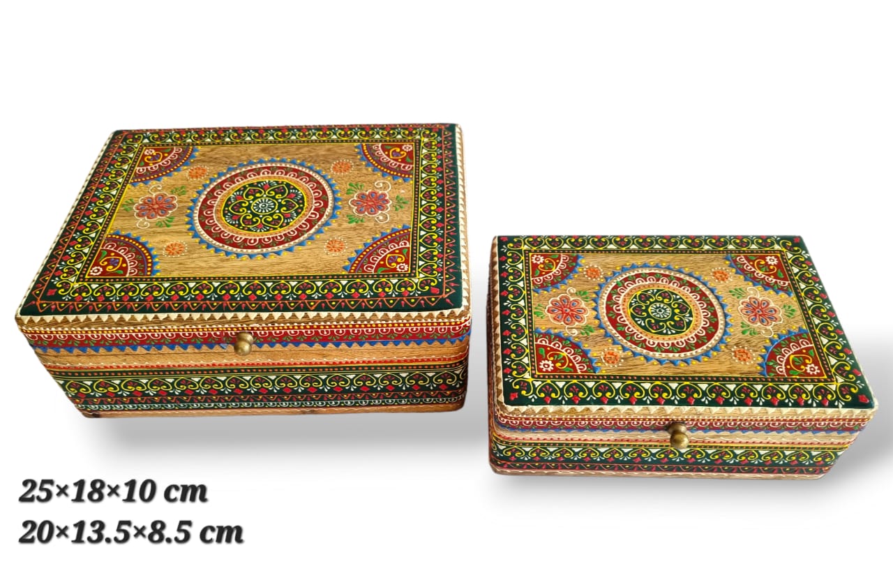 Beautiful Wooden Jewelry Box Store Your Accessories Large Size By Tamrapatra