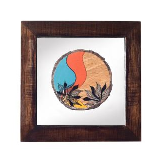 Hand Paintings In Frame With Mirror Glass On Wood Various Designs By Tamrapatra - Tamrapatra
