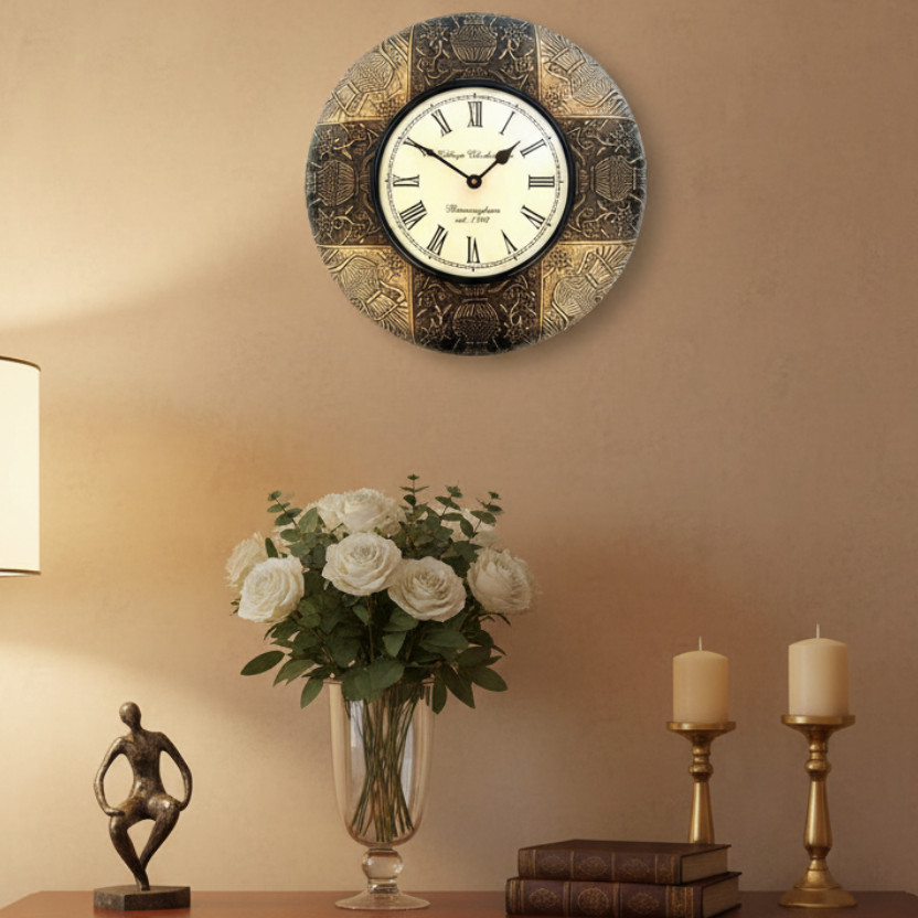 Classic Floral Theme Wall Clock For Suits Every Corner Of Your Space Tamrapatra - Tamrapatra