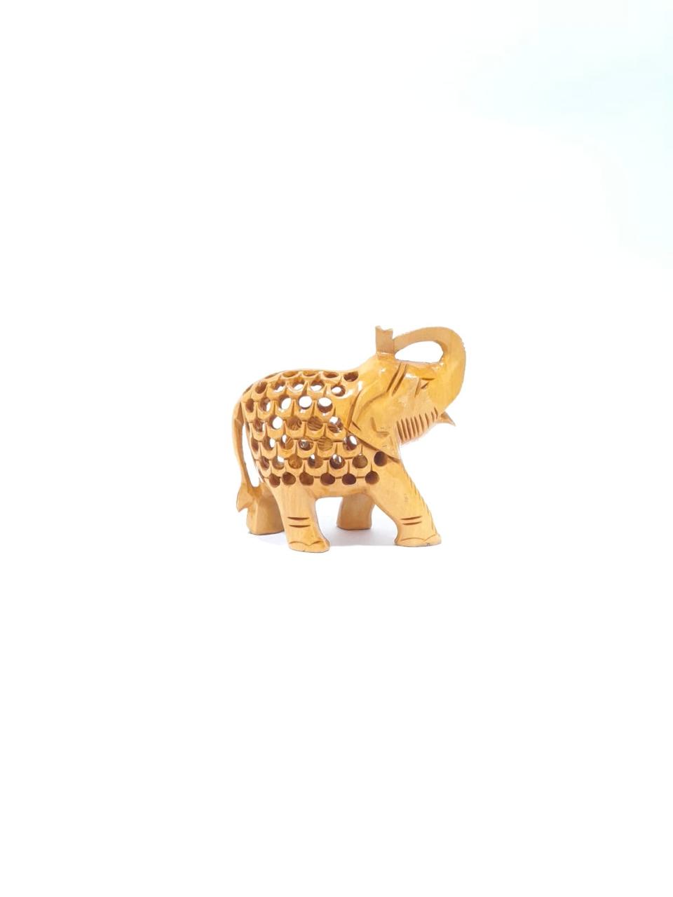 Elephant Wooden Carving In Various Size Handmade Creations Souvenir By Tamrapatra