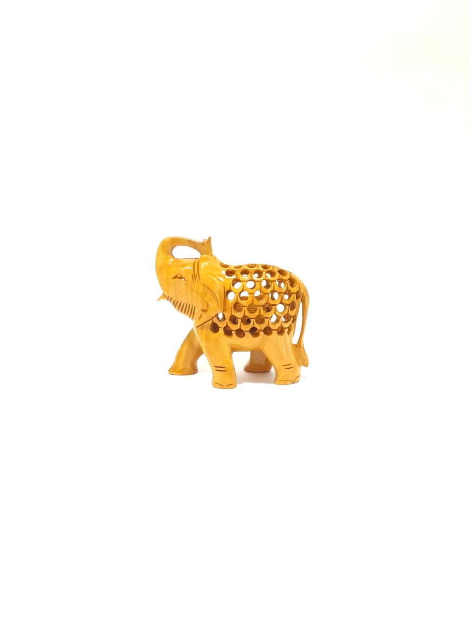 Elephant Wooden Carving In Various Size Handmade Creations Souvenir By Tamrapatra