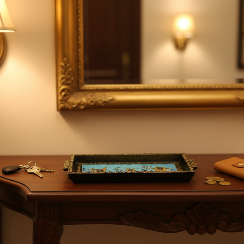 Royal Tray Series Hand Painted & Crafted With Precision Various Designs By Tamrapatra
