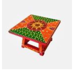 Creative Painting On Wooden Stand Stool Multicolor In Various Design By Tamrapatra