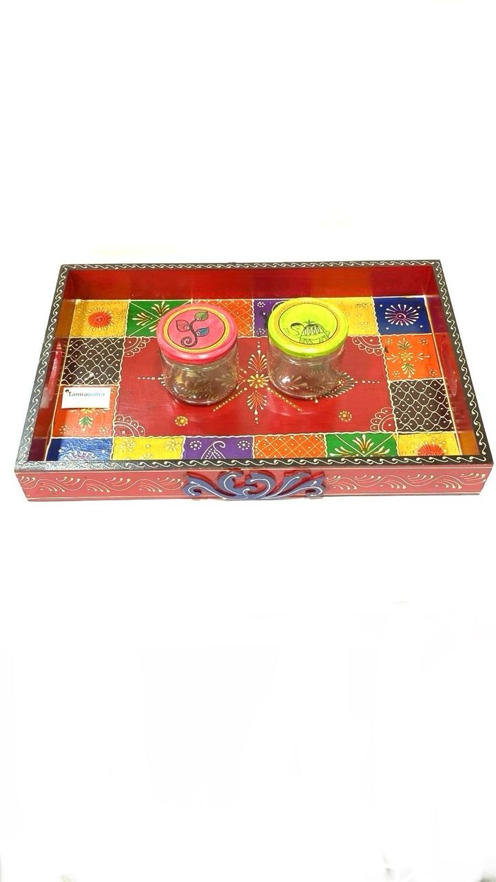 Utility Trays By Indian Artisans HandPainted Traditional By Tamrapatra - Tamrapatra