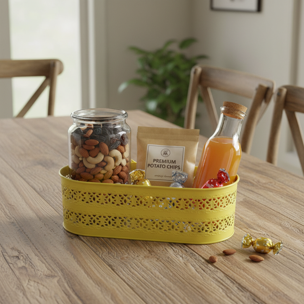 Metal Containers With Carry Basket Style Carving Beautiful Designs By Tamrapatra - Tamrapatra