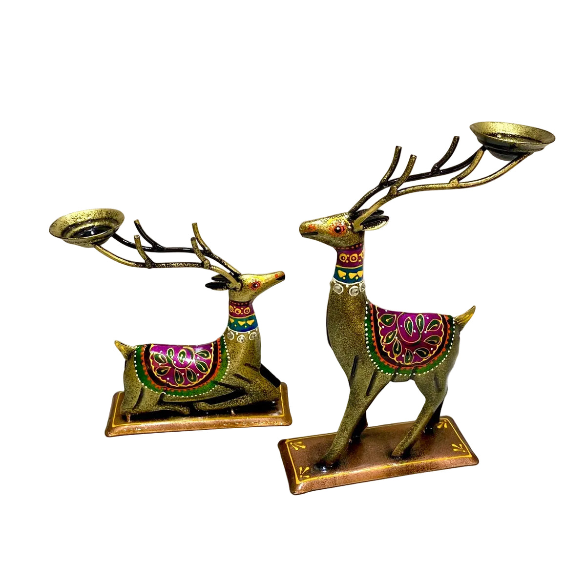 Metal Deer Crane Pair Exclusive Range Of Birds Home Décor Handcrafted By Tamrapatra