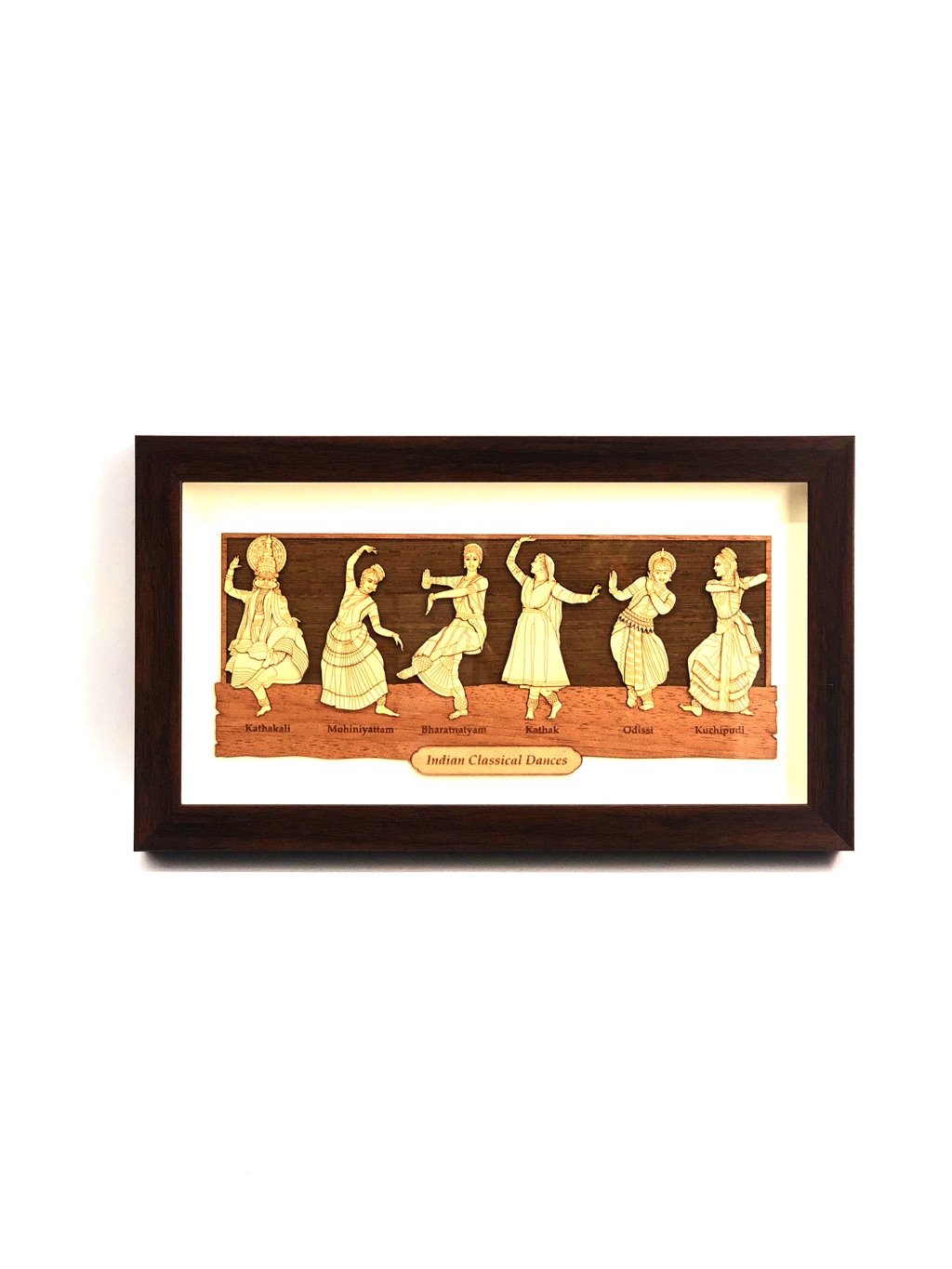 Indian Classical Dance Forms Wooden Crafted Frame Indian Art From Tamrapatra