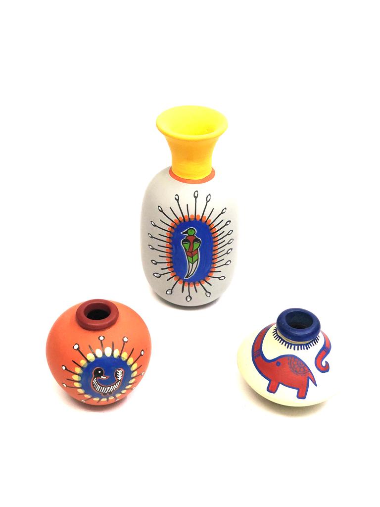 The Best Of Terracotta Pottery Miniature Hand Painted Pots New By Tamrapatra