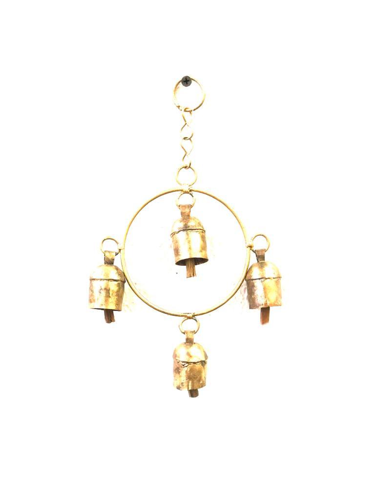 Artistic Round Designer Hangings Bell Chimes Metal Handicrafts By Tamrapatra
