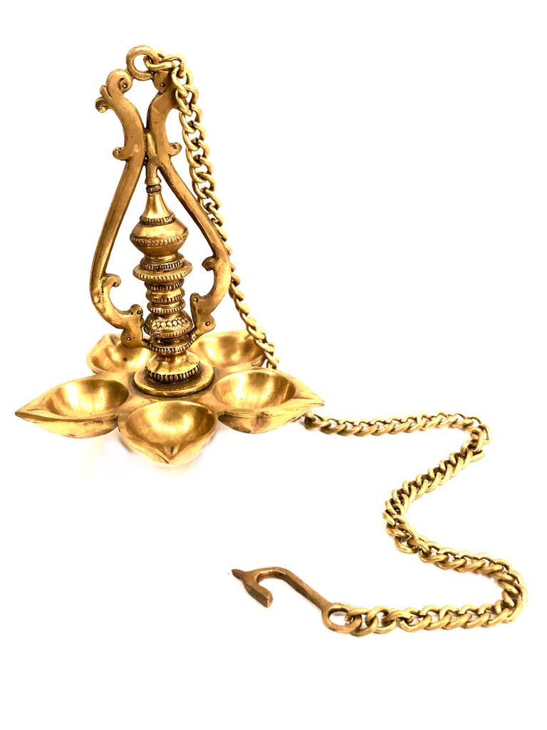 5 Deepak Hanging Lamp With Chain Temple Décor Ideas Brass Art Tamrapatra