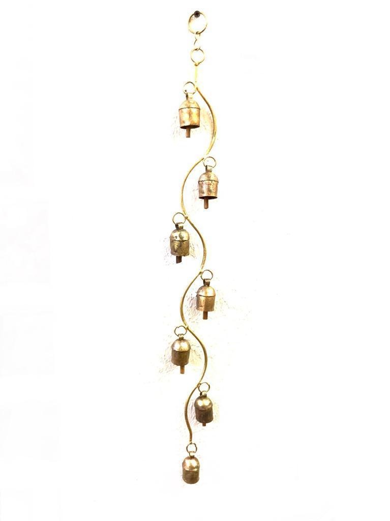 Climber Metal Windchime Handcrafted Spiral Design Bells Décor By Tamrapatra