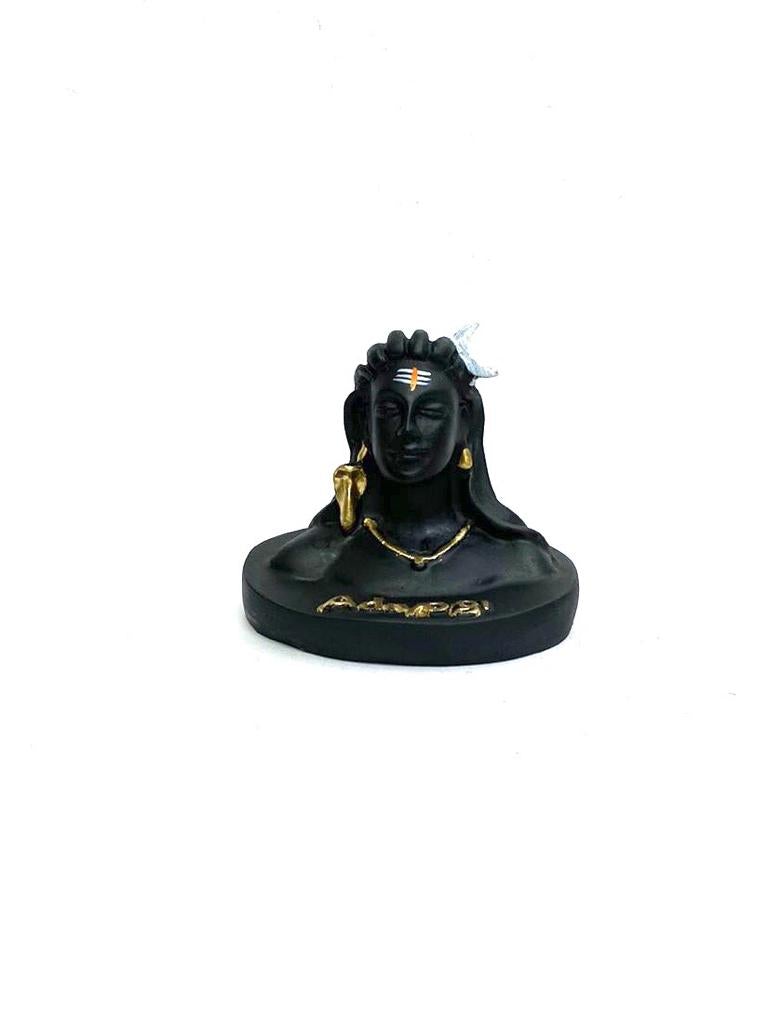 Adi Yogi With Black & Gold Theme Classy Resin Artworks Spiritual By Tamrapatra