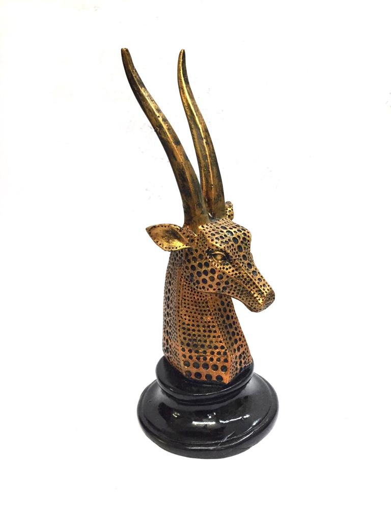 Antelope Face On Stand Elegant Animal Artwork Home Décor From Tamrapatra