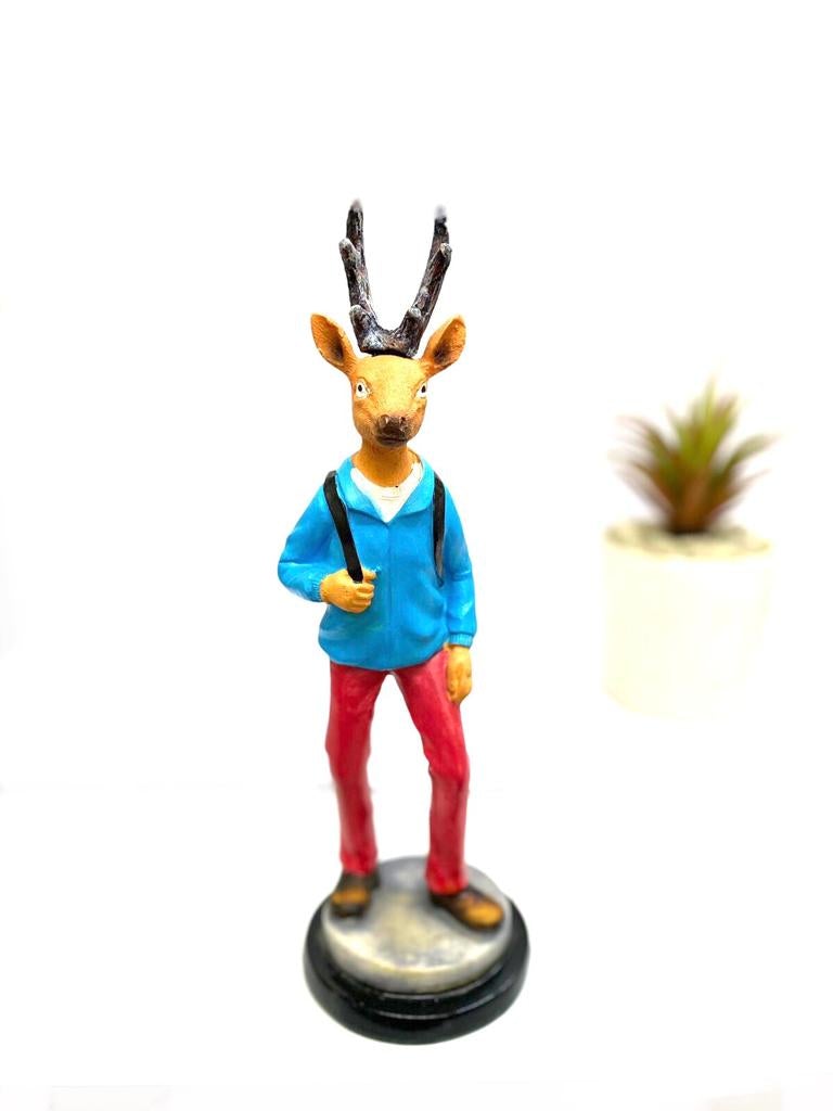 Long Antelope Deer Human Figure In Modern Showpiece From Tamrapatra