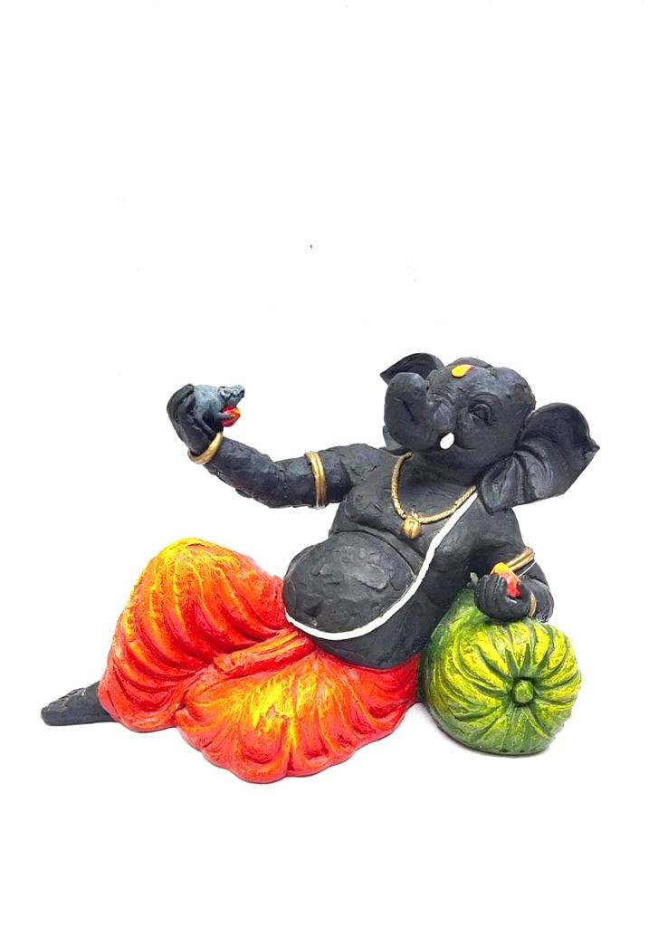 Ganesha Relaxing Masterpiece In Various Designs Resin Collectible By Tamrapatra