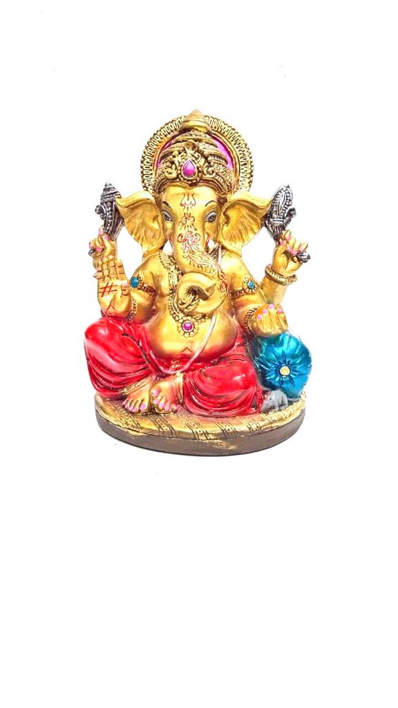Resin Deities With Bronze Painting Handcrafted Spiritual Idols From Tamrapatra