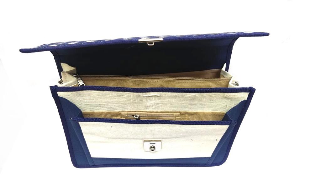 Laptop Cum Documents Carry Bag Unisex Storage Compartments From Tamrapatra