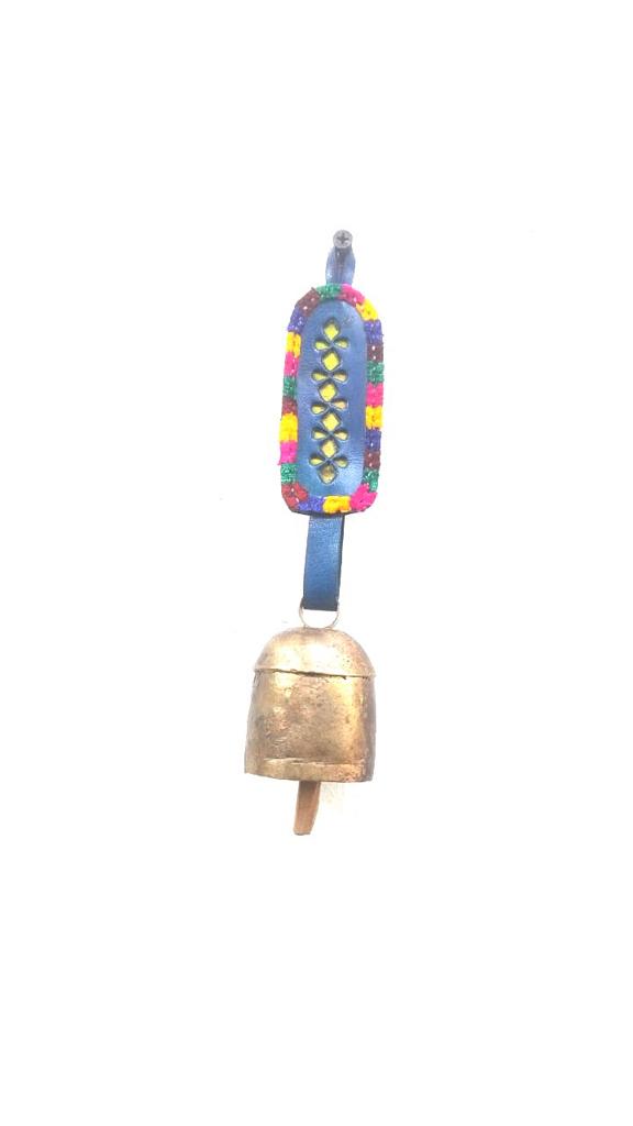 Melodious Bell XS With Leather Belt Hanging Decorative Chimes From Tamrapatra