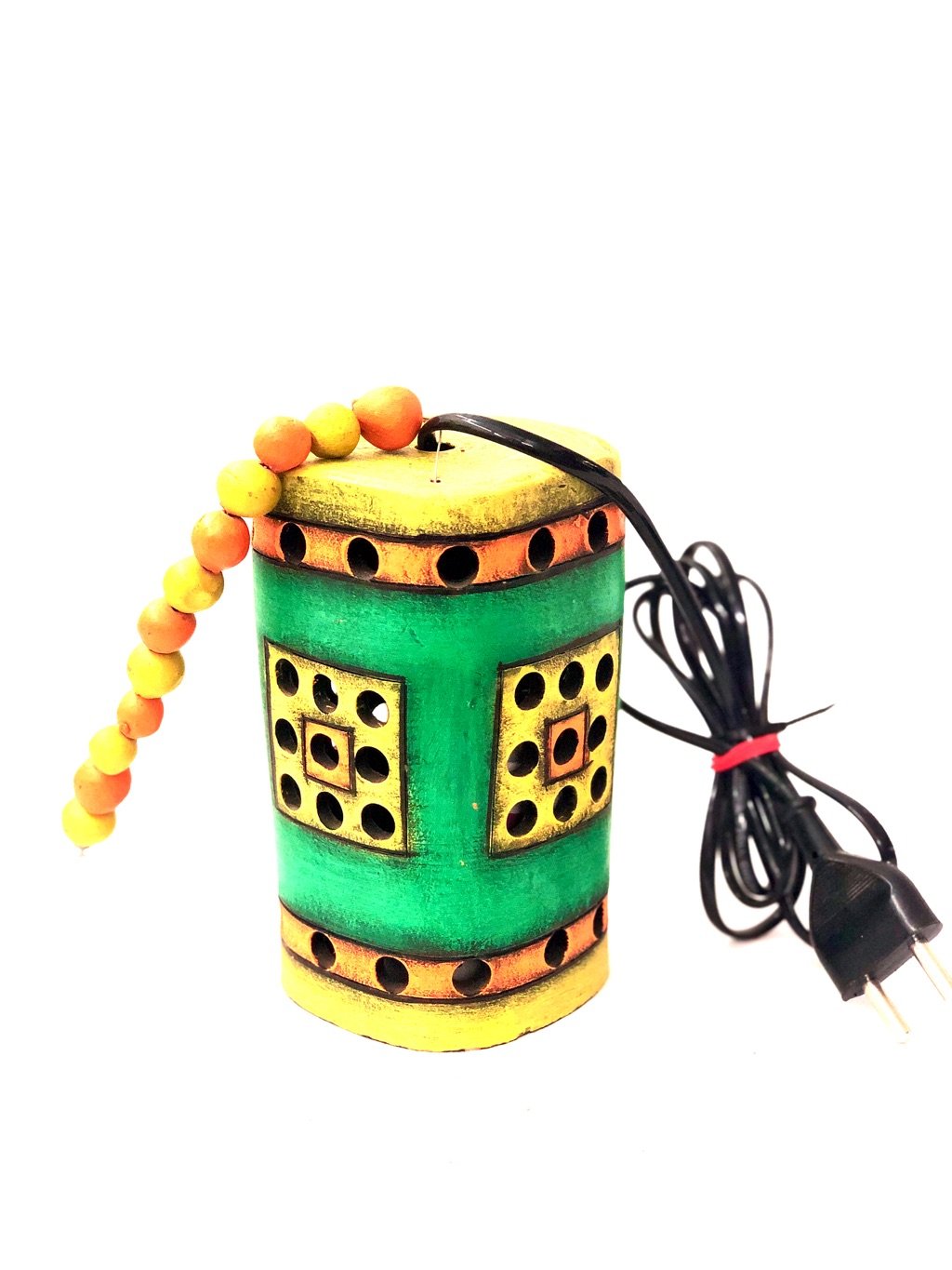 Excellent Craftsmanship Terracotta Lamps With Beads Hanging Tamrapatra