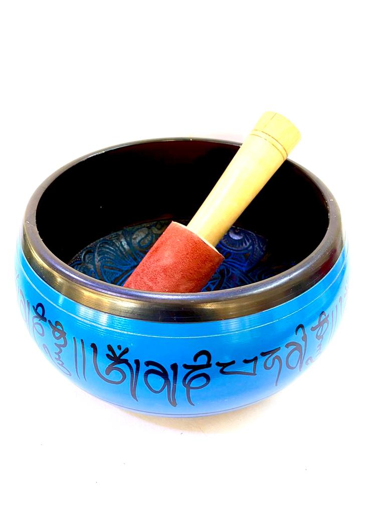 Tibetan Meditation Singing Bowl Om For Yoga & Decoration From Tamrapatra