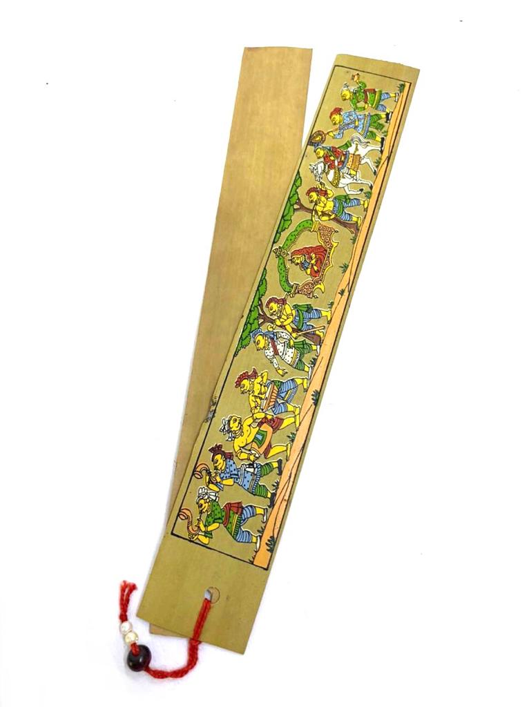 Wooden Bookmark With Tribal Painting For Utility Gifting's Stationary Tamrapatra