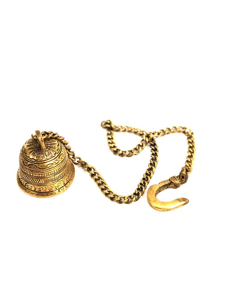 Beautiful Carving Bell With Melodious Sound & Long Chain By Tamrapatra