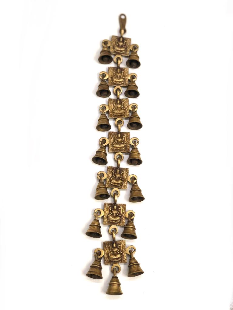 Divine Brass Hangings Temple Décor Ganesh Lakshmi Sarasvati By Tamrpatra