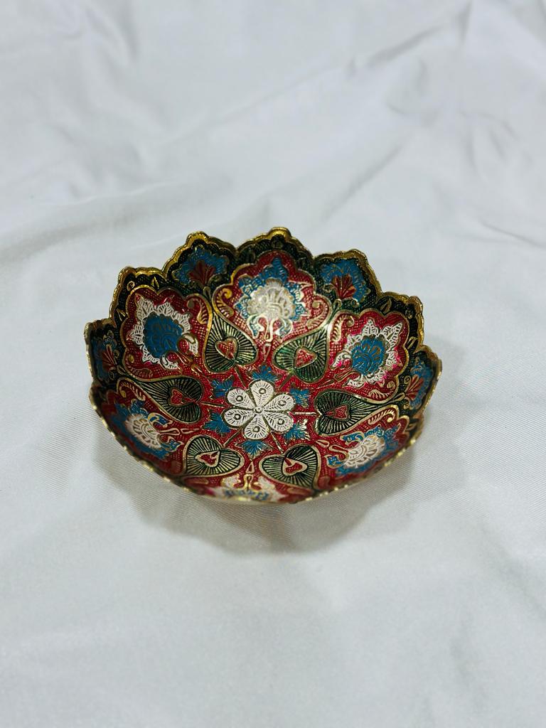 Brass Inlay Artwork For Serving Multipurpose Bowls Royal Touch By Tamrapatra