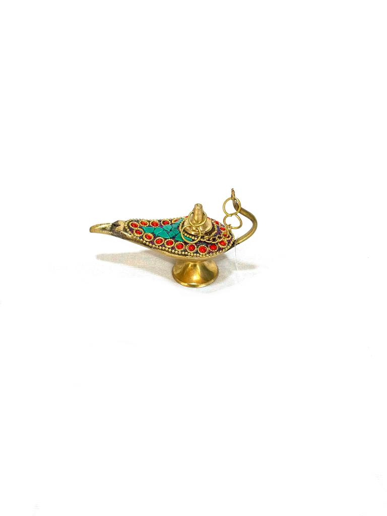 Brass Magic Lamps With Gemstone Exclusive Collection Of Brass From Tamrapatra