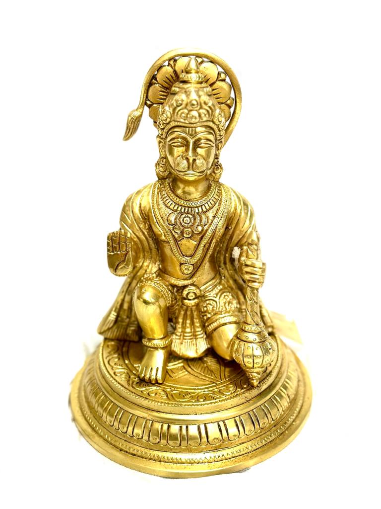 Lord Hanuman Mighty Brass Statue Ardent Devotee Of Lord Rama By Tamrapatra