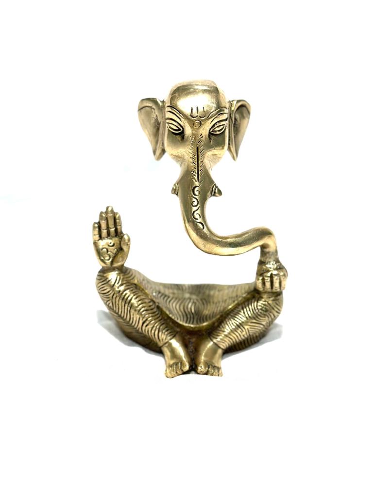 Modern Style Ganesha In Attractive Style Designer Brass Idols By Tamrapatra
