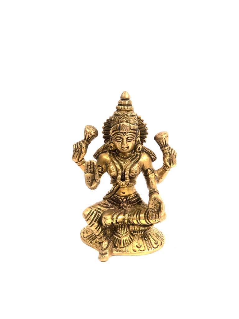 "Goddess Of Wealth & Purity" Lakshmi Pure Brass Craftsmanship By Tamrapatra