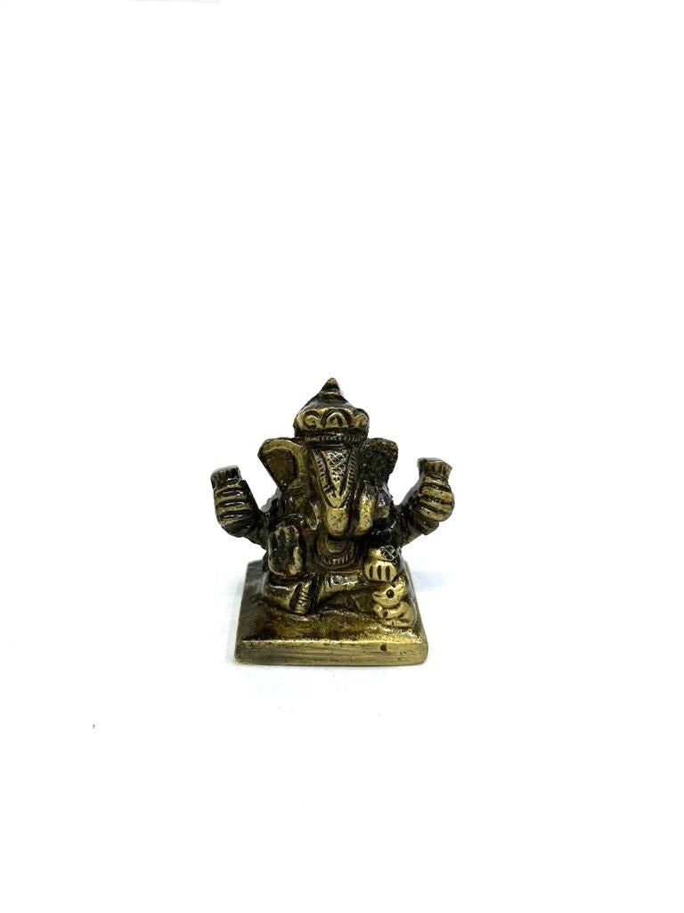Brass Ganesh Lakshmi Brass Idols Prayers Hindu God Goddess  By Tamrapatra